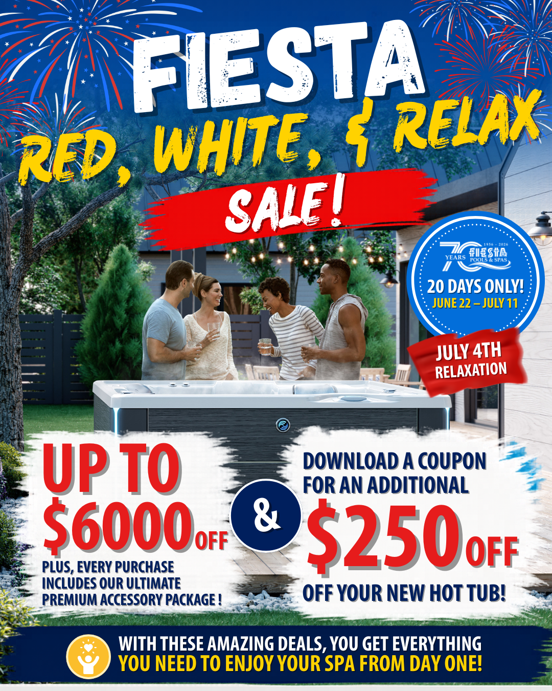 Fiesta July Hot Tub