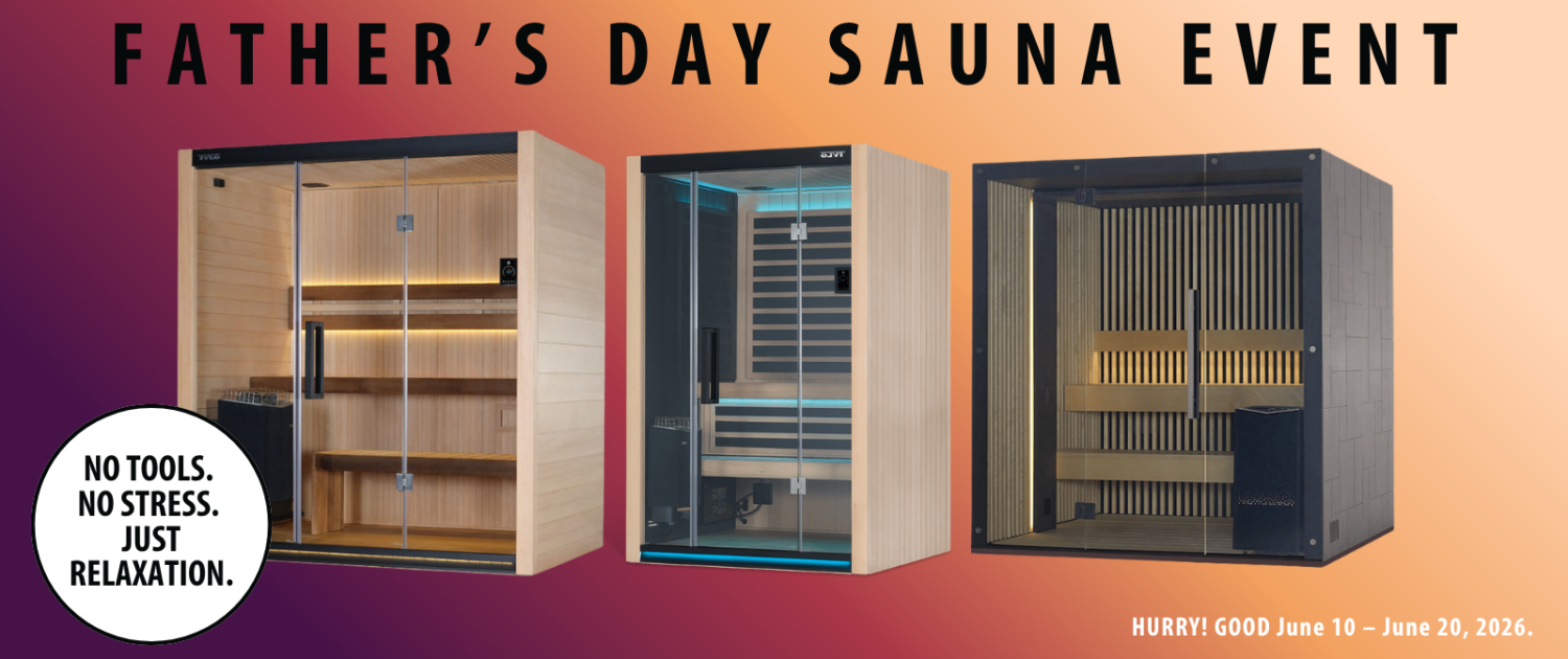 Fiesta Sauna June 1600 x 700 px | Fiesta Pools and Spas Fiesta Sauna June